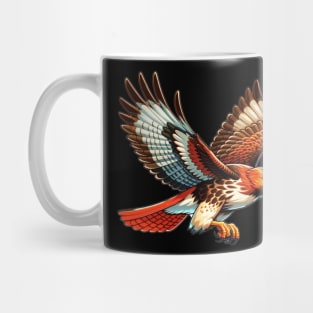 Flying Red Tailed Hawk Mug